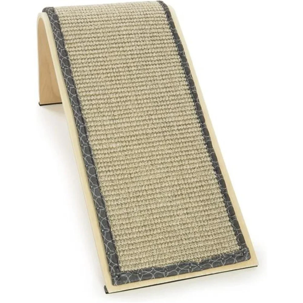 Sisal Angle Cat Scratch Ramp, Includes Catnip - Natural, One Size, Tan